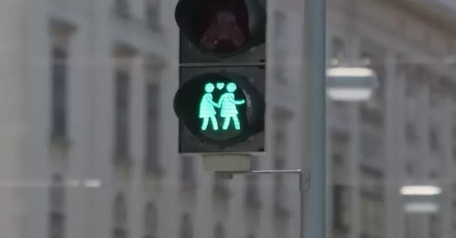 Homosexuelle Ampelmännchen in Wien