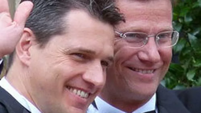 FDP-Politiker Guido Westerwelle und sein Ehemann Michael Mronz