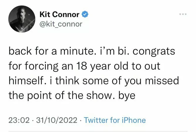 Der inzwischen gelöschte Tweet von Kit Connor